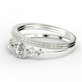 thumbnail image 4 of Dazzling Minimalist 2.05 Carat Pear Cut Diamond Moissanite Classic Engagement Ring, Affordable Wedding Ring in 10k Solid White Gold, Gift For Her, Promise Ring, Trio Set, Matching Band, 4 of 4