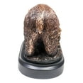 thumbnail image 6 of Woodlands Grizzly Bear By River Rock Catching Fish Bronze Electroplated Figurine, 6 of 8