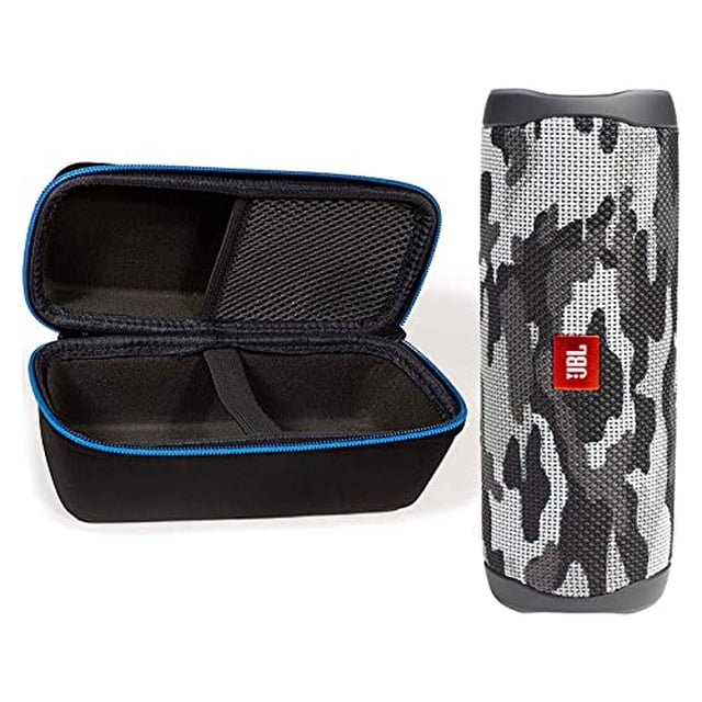 JBL Flip 5 (camuflaje negro) + ¡Paquete con divvi! Estuche rígido protector