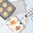 thumbnail image 5 of Yayeee Pot Holders Kitchen Heat Resistant with Pocket 7"x9.8" Cotton Oven Cooking Hot Pads, Brown Autumn Leaves, 5 of 7