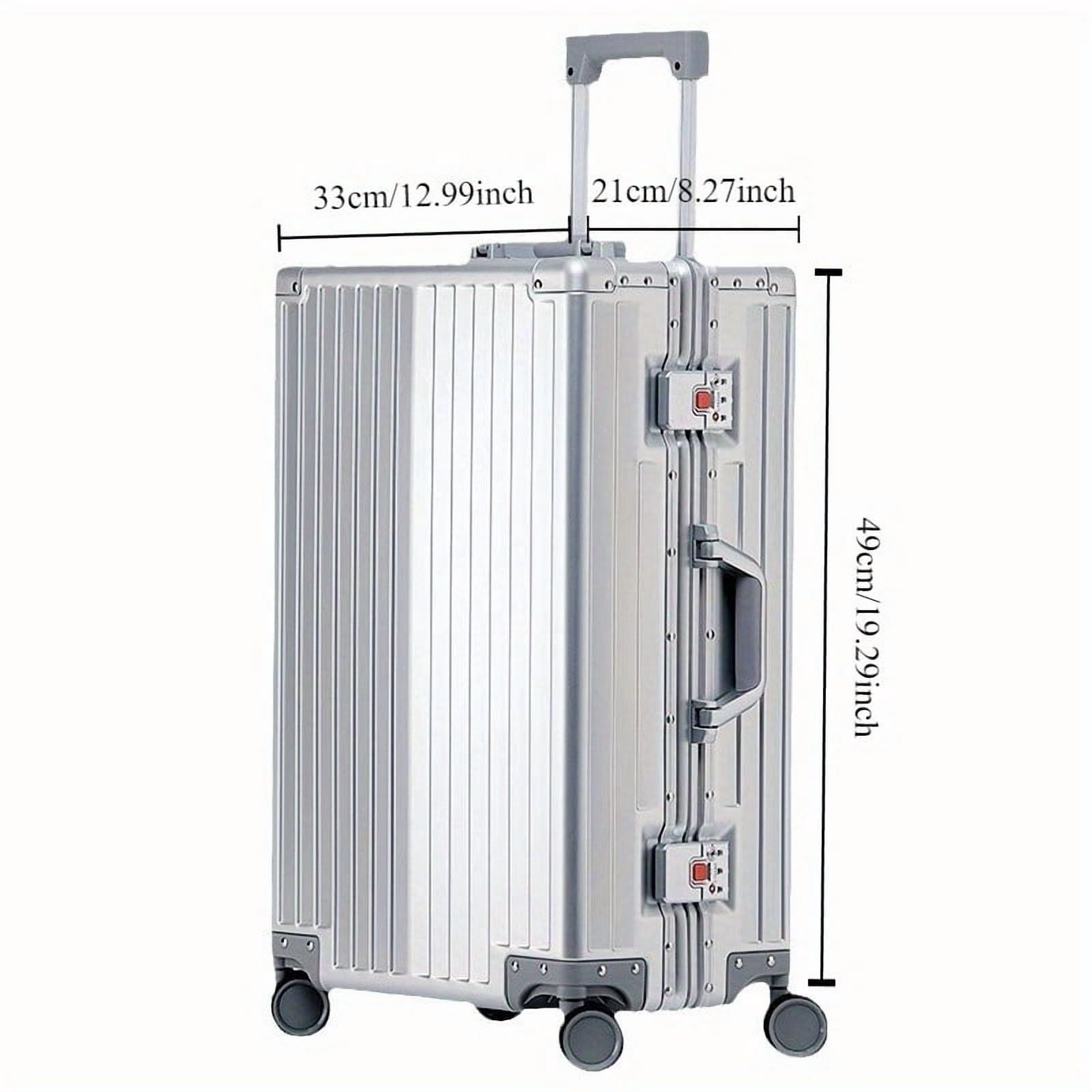 Sleek and Practical 20-inch Cabin Suitcase Made of All- Aluminum-Magnesium Alloy Material with Extendable Handle