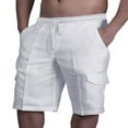 thumbnail image 1 of Solid Color Cargo Pants for Men‘s Summer Style  Slim Fit Casual Shorts, 1 of 6