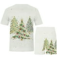 thumbnail image 4 of Lilgiuy Men Casual Christmas Round Neck T-Shirt 3D Print Short Sleeve Blouse And Pants Set 2022 Fall Winter, 4 of 4