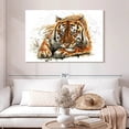 thumbnail image 2 of Elephant Stock Lounging Bengal Tiger Wall Art - Horizontal Canvas Wall Art - Living Room Wall Decor - Animal Canvas - White And Brown Decor - 48" x 32", 2 of 8