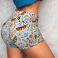 thumbnail image 5 of Yiaed Insects and Flowers Print Women's Athletic Shorts Running Shorts Sporty Short High Waisted Elastic Workout Shorts for Yoga Gym Running & Sports -Medium, 5 of 8