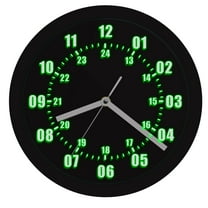 Military Time Wall Clock Luminous Remote Aircraft Gauges Aviation Style US