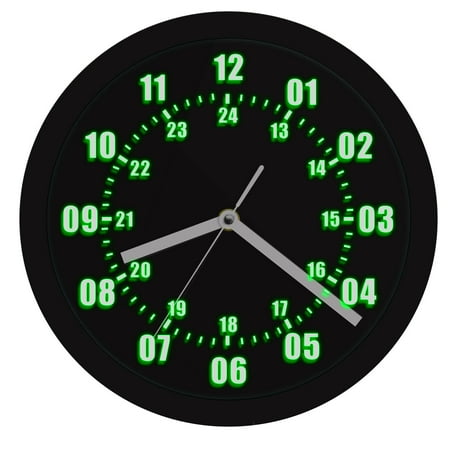Military Time Wall Clock Luminous Remote Aircraft Gauges Aviation Style US