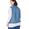 thumbnail image 2 of Woman Within Plus Size Stretch Denim Vest Jean Vest, 2 of 6