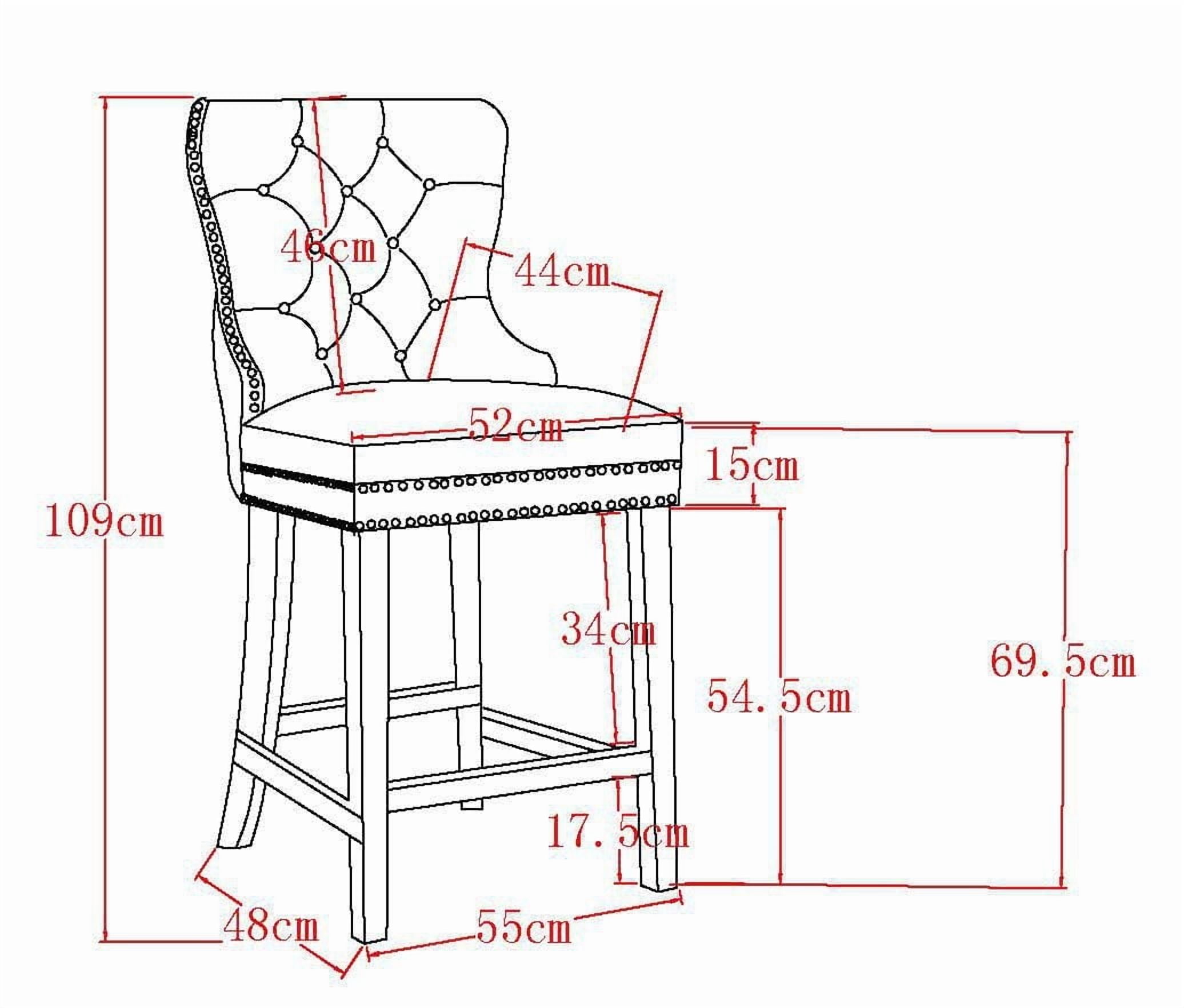 Tabouret de comptoir Karem, ensemble de 2, saumon