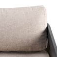 thumbnail image 4 of Christopher Knight Home Modern Outdoor Aluminum 50" Loveseat, Black Finish with Beige Cushion, 4 of 11