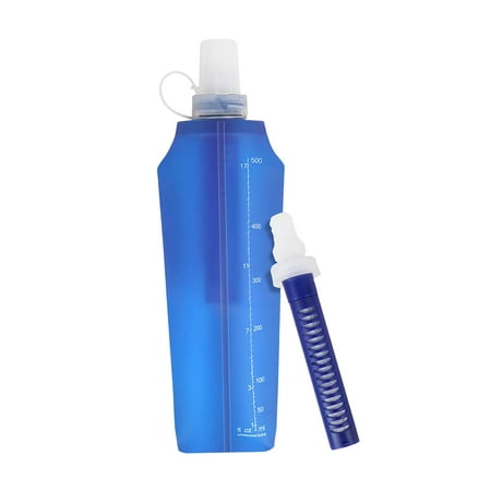 Foldable Filtered Water Bottle Filtered Water Bag for Sport Camping