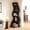 Black, variant on Wavy Corner Shelf, Modern 5-Tier Bookshelf Bookcase with Curvy Shape, Unique Plant Stand Display Rack for Living Room Small Space (Blue)