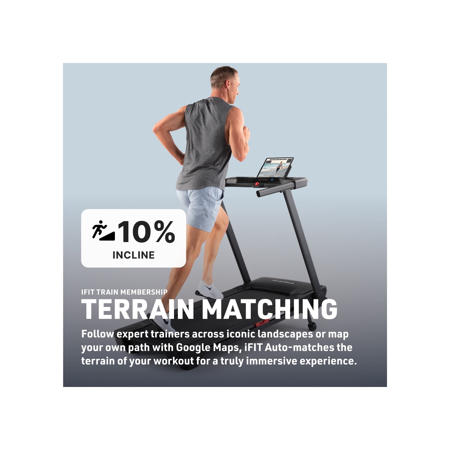NordicTrack T Series 5 Smart Treadmill with 5" LCD Display & Device Shelf, 0-10% Incline, 0-10 MPH, KeyFlex™ Cushioning and Powered by iFIT