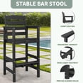 thumbnail image 2 of FUNBERRY Bar Height Outdoor Chair, Tall Adirondack Chair, All Weather HDPE Outdoor Bar Chairs for Bistro Patio Balcony, 2 of 5