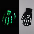thumbnail image 7 of Ticikt Skeleton Gloves, Luminous Skull Bone Knit Gloves, Halloween Costume Party Cosplay Accessory for Adult,Black2, 7 of 7