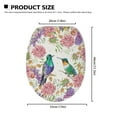 thumbnail image 5 of ZIATUBLE Flower Hummingbird Toilet Lid Seat Cover Easy to Install Toilet Lid Cover Elongated Toilet Seat Covers for Bathroom with Stretch Edges Toilet Seat Cover Protector, 5 of 6