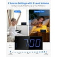thumbnail image 3 of Simple Digital Alarm Clock for Bedroom - Easy to Use with Large 7.5" Display, Dual Alarms, Dimmable, USB Charger & Battery Backup, 12/24H & DST - Plug-in Electric Clock for Heavy Sleepers,Senior, 3 of 4