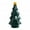 D, variant on dianhelloya Ceramic Christmas Tree Decor High-temperature Firing Ceramics Ceramic Christmas Tree Figurine Small Xmas Tree with Fruit Topper Festive for Home
