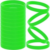 24Pcs Light Green Silicone Bracelet Rubber Wristbands Blank Sports Wristbands Bulk Stretch Plain Solid Color Silicone Elastic Bracelet for Adult Men Women Teams Party Gifts 2.4x0.5 Inch