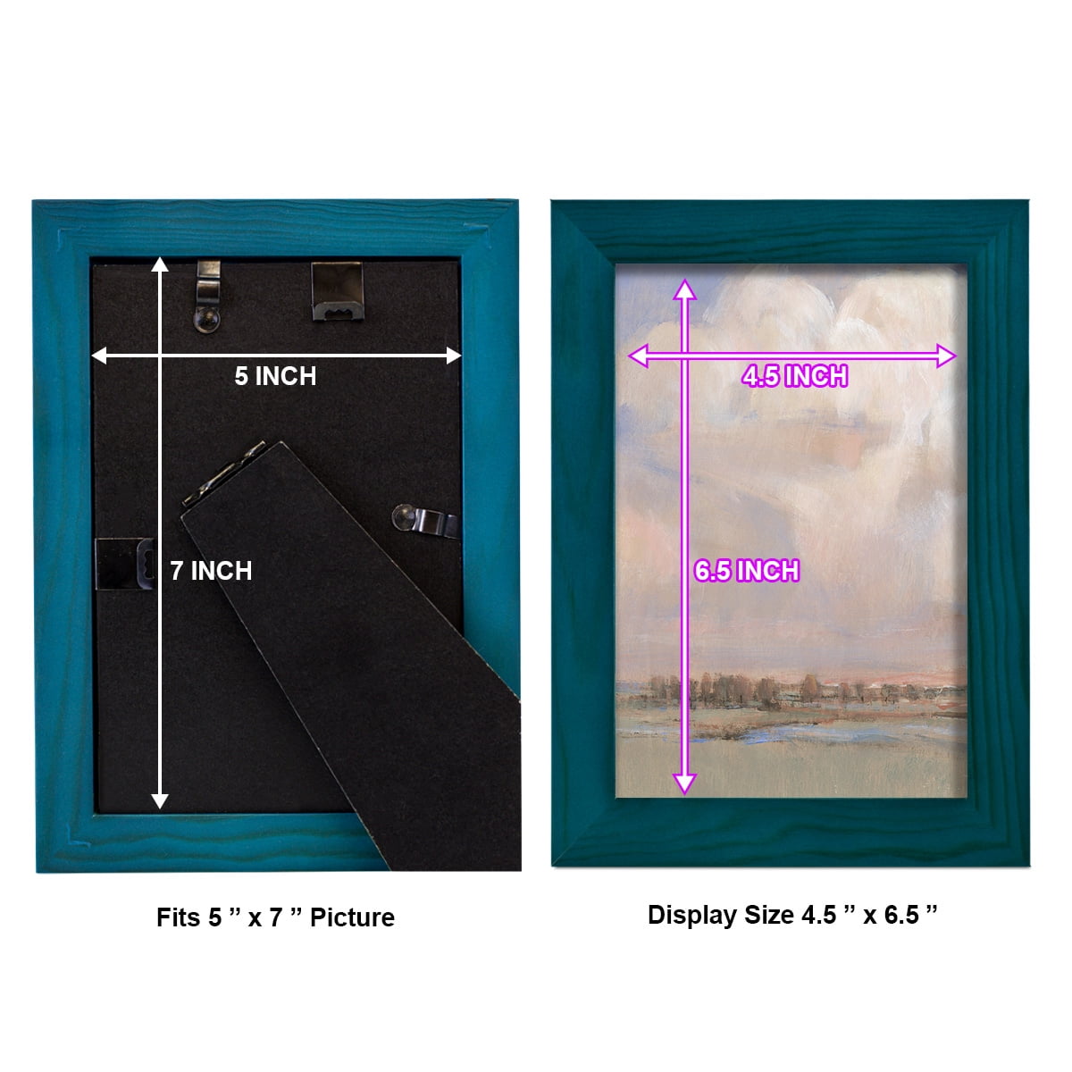 Billowing Clouds II - Framed Print w/glass - Ocean Blue