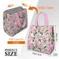 thumbnail image 3 of Pioneer Flower Floral Print Pattern Insulated Lunch Bag for Women & Adults,Large Portable Soft Cooler Lunch Bag,Thermal Food Storage Tote with Pearl Cotton,8.66L,8.75x5.75x9.5 Inch, 3 of 6