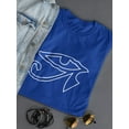 thumbnail image 3 of Horus Eye Symbol Of Protection Simple Line Drawing Women Royal Yoga T-Shirt, Female XX-Large, 3 of 4