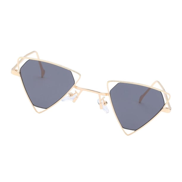de sol triangulares marco Punk, para exteriores, Negro grisáceo Colcomx Gafas de sol estilo punk para mujer