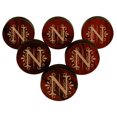 thumbnail image 1 of IBA Indianbeautifulart Boutons Gravés Rouges Lot de 10 Boutons de Porte en Bois Tiroir, 1 of 3