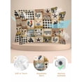 thumbnail image 2 of Animals Farmhouse Satin Pillowcase for Hair and Skin with Zipper, Soft Breathable Cooling Silk Pillow Cases, Vintage Farm Country Star Brown Plaid Throw Pillow Covers Standard Size 20"x26" Set of 2, 2 of 6