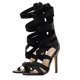 thumbnail image 2 of Zapatos de verano para mujer, zapatos romanos cruzados con banda elástica, Sandalias de tacón fino, Sandalias de tacón alto Wmkox8yii hfjk1789, 2 of 9