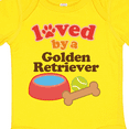 thumbnail image 4 of Inktastic Golden Retriever Loved by a Boys or Girls Baby Bodysuit, 4 of 5