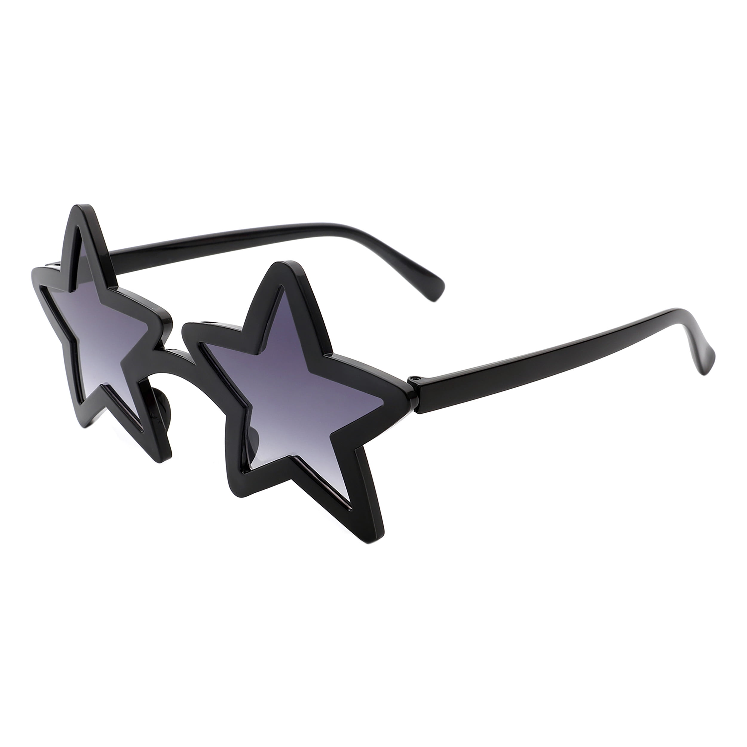 ? Black wayfarer Sunglasses with Colorful Star Accents Black Oversized Cat-Eye Sunglasses with Gold Accent main image 4