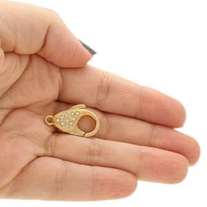 The Beadsmith Lobster Claw Clasp - Gold Color, 27 x 16 mm, for 1 Strand Designs, 1pc