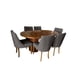 thumbnail image 1 of Comedor color gris oscuro para 6 personas de madera de parota, 1 of 8