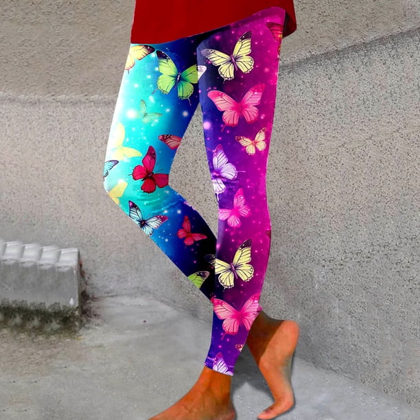 WILLBEST Leggings de Yoga Estampados para Mujer, de Cintura Alta, para Entrenamiento, Running, Deportes, Cómodos, Elásticos, control de Fitness, Ropa Deportiva Grande