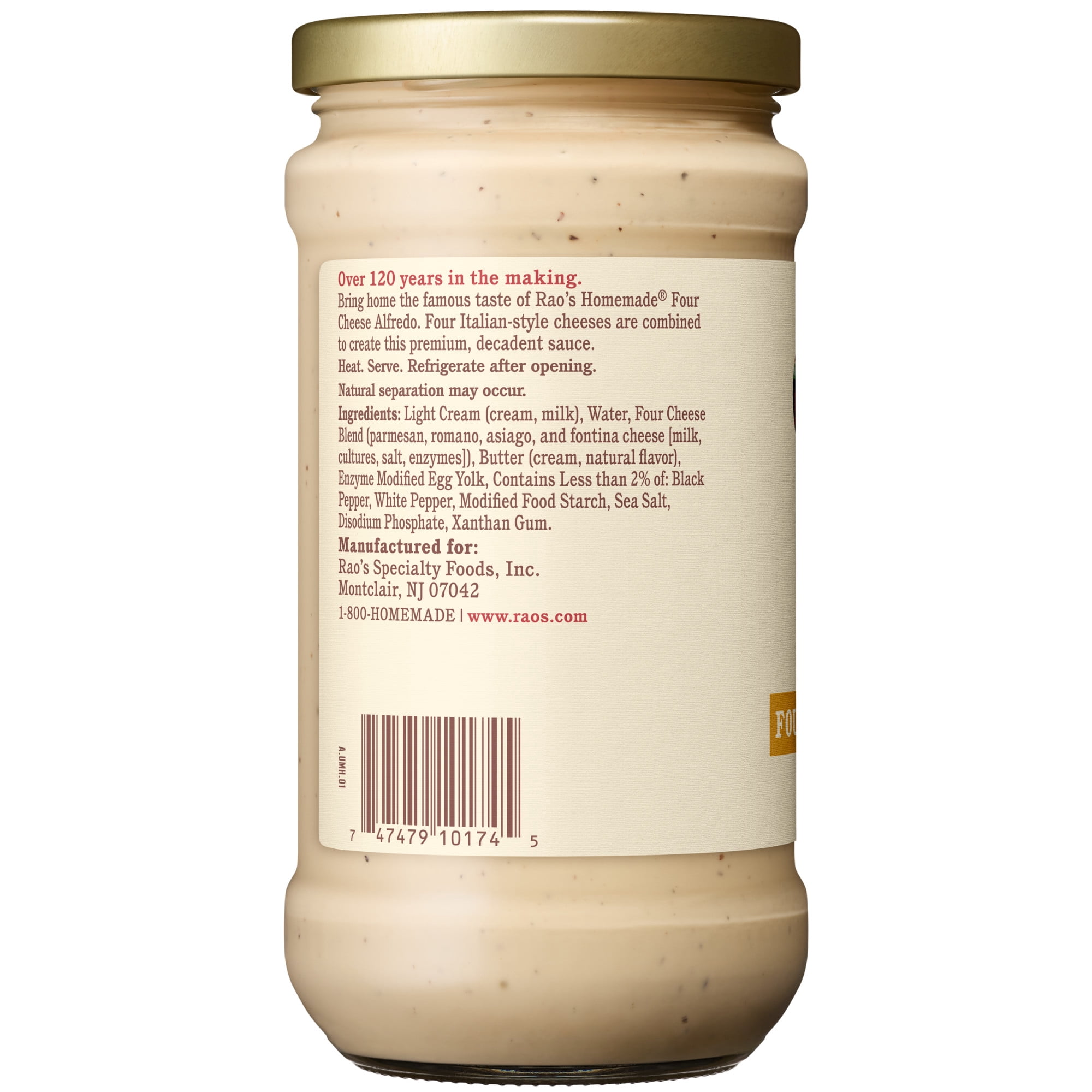(3 pack) Rao's Homemade Four Cheese Alfredo Sauce, 15 oz