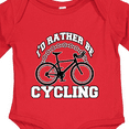 thumbnail image 4 of Inktastic I'd Rather Be Cycling Boys or Girls Long Sleeve Baby Bodysuit, 4 of 5