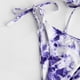 thumbnail image 3 of Gibobby Conjunto de traje de baño de bikini Sexy Leg High Lace Set Traje de baño Estampado Bikini Tie-Dye Piece Mujer Cortar Dos trajes de baño Tankinis (Morado,CH), 3 of 5