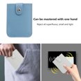 thumbnail image 4 of HOMEIORA 1pc RFID Blocking Credit Card Holder Pocket Purse Case Security Wallet, Faux Leather Slim Wallets for Women, Blue, 4 of 7