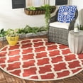 thumbnail image 2 of SAFAVIEH Beach House Talbot Geometric Indoor/Outdoor Area Rug, Red/Creme, 4' x 6', 2 of 7