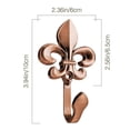 thumbnail image 3 of 2 ganchos para cortinas de pared en metal grabado estilo vintage, perchero decorativo, 3 of 5