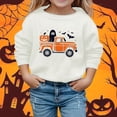 thumbnail image 2 of XUANTAOO Boys Girls Halloween Sweatshirt Pumpkin Print Crewneck Long Sleeve Tops Cute Cartoon Printed Boys Girls Sweatshirts Size 13-14 Years, 2 of 5