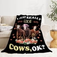 thumbnail image 4 of Yibo Loves Horses Blanket Flannel Soft and Comfortable Anti-static Bed Sofa Blanket, 4 of 9