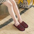 thumbnail image 5 of Slippers for Women, Red Skulls With Crossbones Womens Slippers Fuzzy Winter House Shoes, Soft Anti-Skid Slippers Indoor and Outdoor, 5 of 7