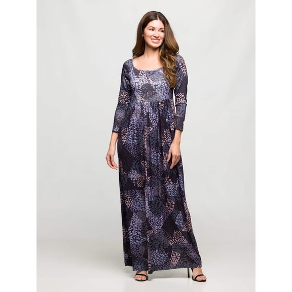 Womens Abstract Print Maxi Dress
