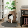 thumbnail image 2 of Jaxpety Large Smart Plant Litter Box with Deodorization System, Artificial Plants,5 Cat Litter Bags,Light,Cat Litter Mat,Scoop,Brown, 2 of 6