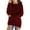 Red, variant on YunPes Cozy Plaid Sweaters for Girls Oversized Long Sleeve Crew Neck Fuzzy Pullover Teen Fall Winter Warm Casual Sweatshirt