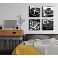 thumbnail image 5 of Black and White Wall Art Vintage Car Posters Decor Mens Bedroom Boys Room Office Paintings Canvas Pictures Framed Ready to Hang 12" W×12" H×4 PCS, 5 of 6