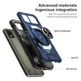 thumbnail image 3 of TJS for Nokia C110 Phone Case, with Tempered Glass Screen Protector, [Military Grade] Robotic Magnetic Support Car Mount Metal Ring Holder Kickstand Cover (Blue), 3 of 7