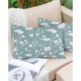 thumbnail image 6 of Spring Flowers Throw Pillow Cover 12 x 20 Inch Decorative Pillow Cover Watercolor Vintage Plant Aqua Blue Leaf Lumbar Pillowcase Seasonal Rectangle Cushion Case for Couch Sofa Bed Living Room, 6 of 7